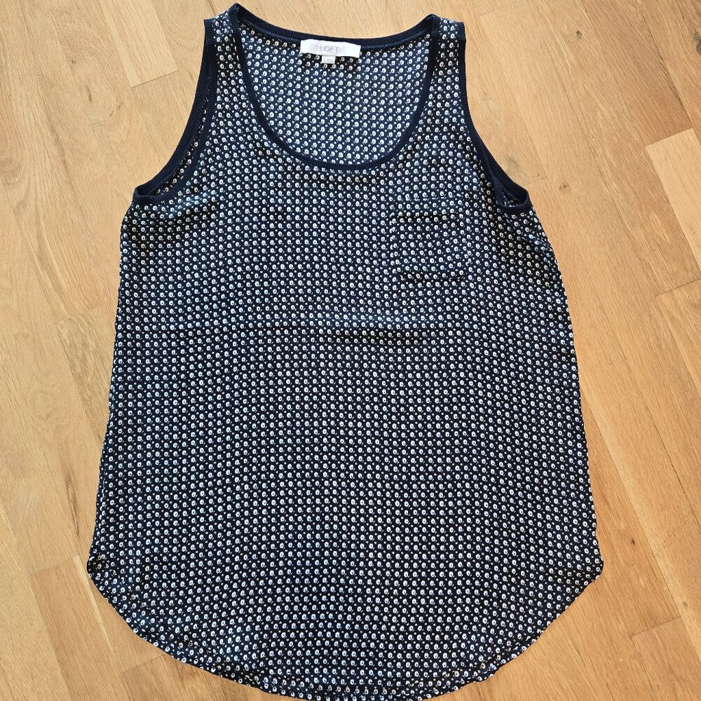 LOFT Floral Print Tank Top - Size S